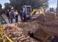 Обилазак радова на  реконструкцији водоводне мреже у Улици цара Лазара у Ковину